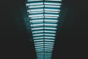 worm's eye view photography of ceiling