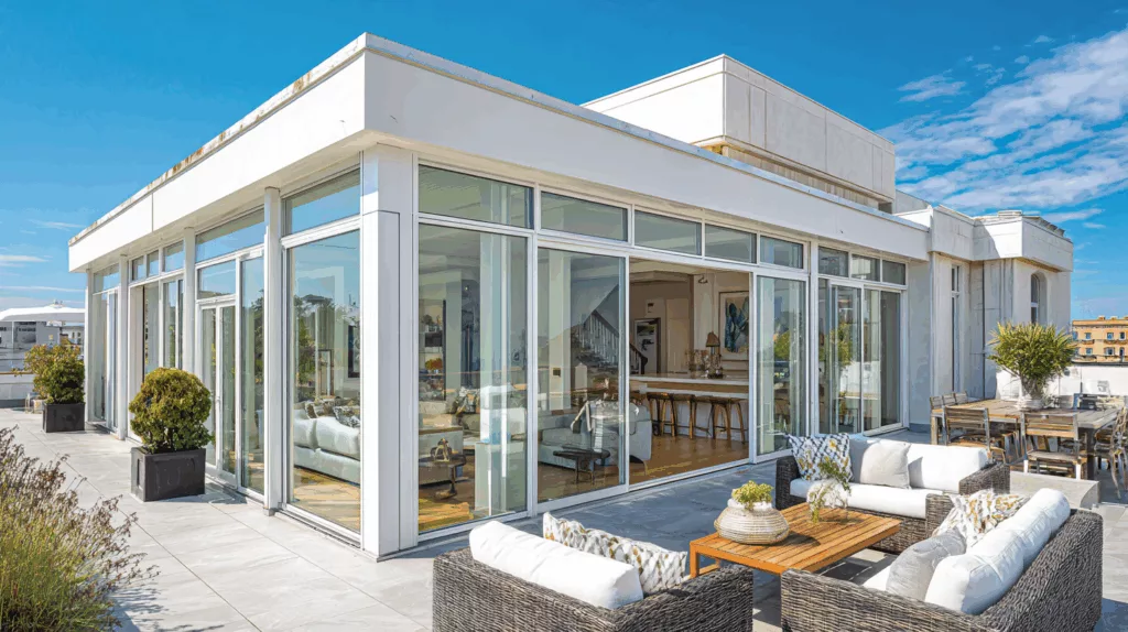 porte-fenêtre PVC balcon terrasse