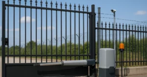 Sécurité des automatismes en 2026 : un système moderne sous un clos en fer forgé à Paris.