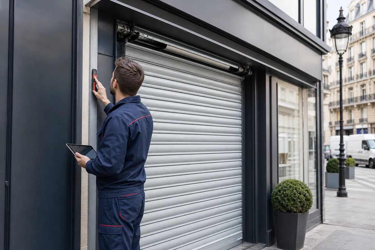 Maintenance de rideau métallique à Paris pour commerce et local professionnel