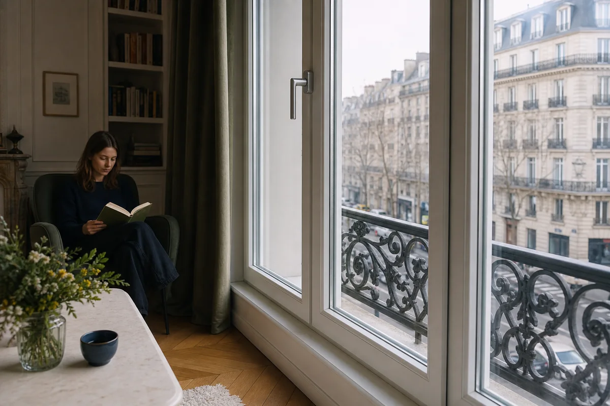 Confort thermique et acoustique apporté par une fenêtre double vitrage à Paris